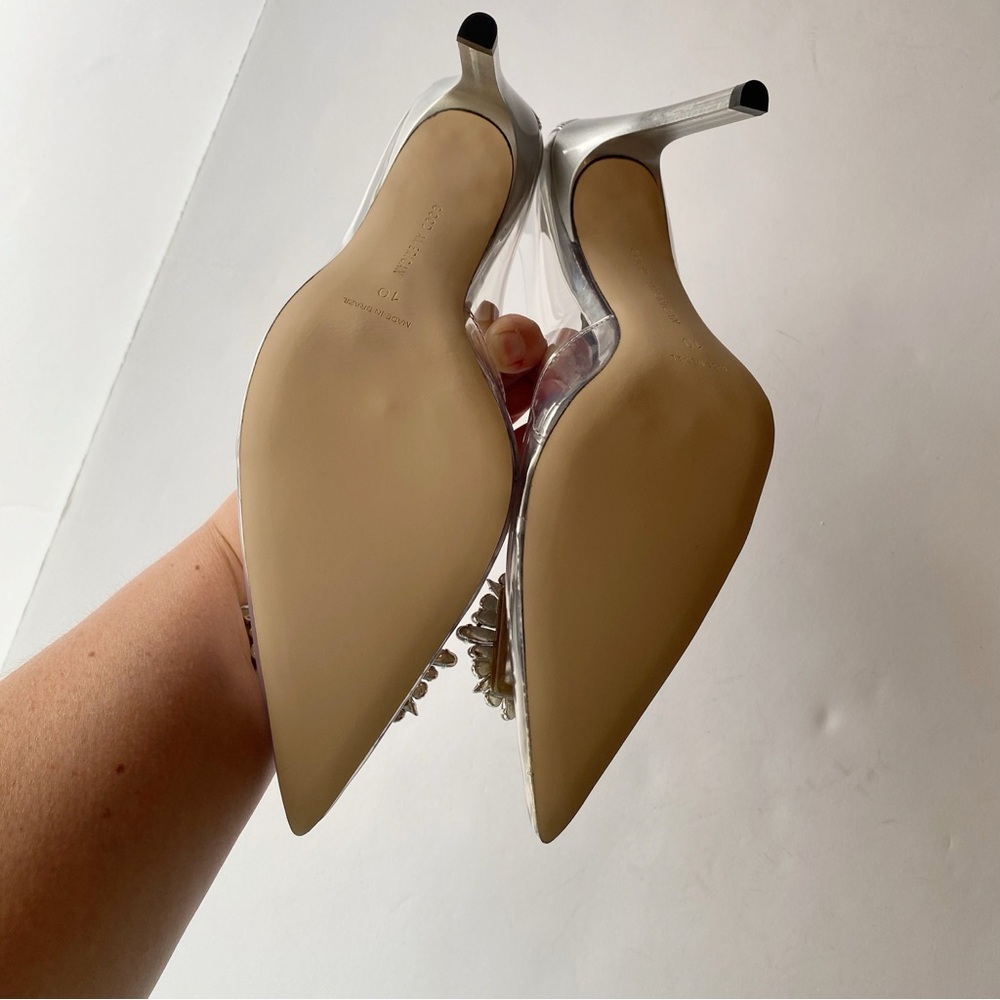 Good American Cinder f*cking Rella Pump Metallic Silver Heels Size 10 NWT - Picture 8 of 13